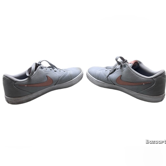 Nike Grayish/Blue SB Check SolarSoft Canvas Skate Shoes 🩶 - Picture 7 of 9